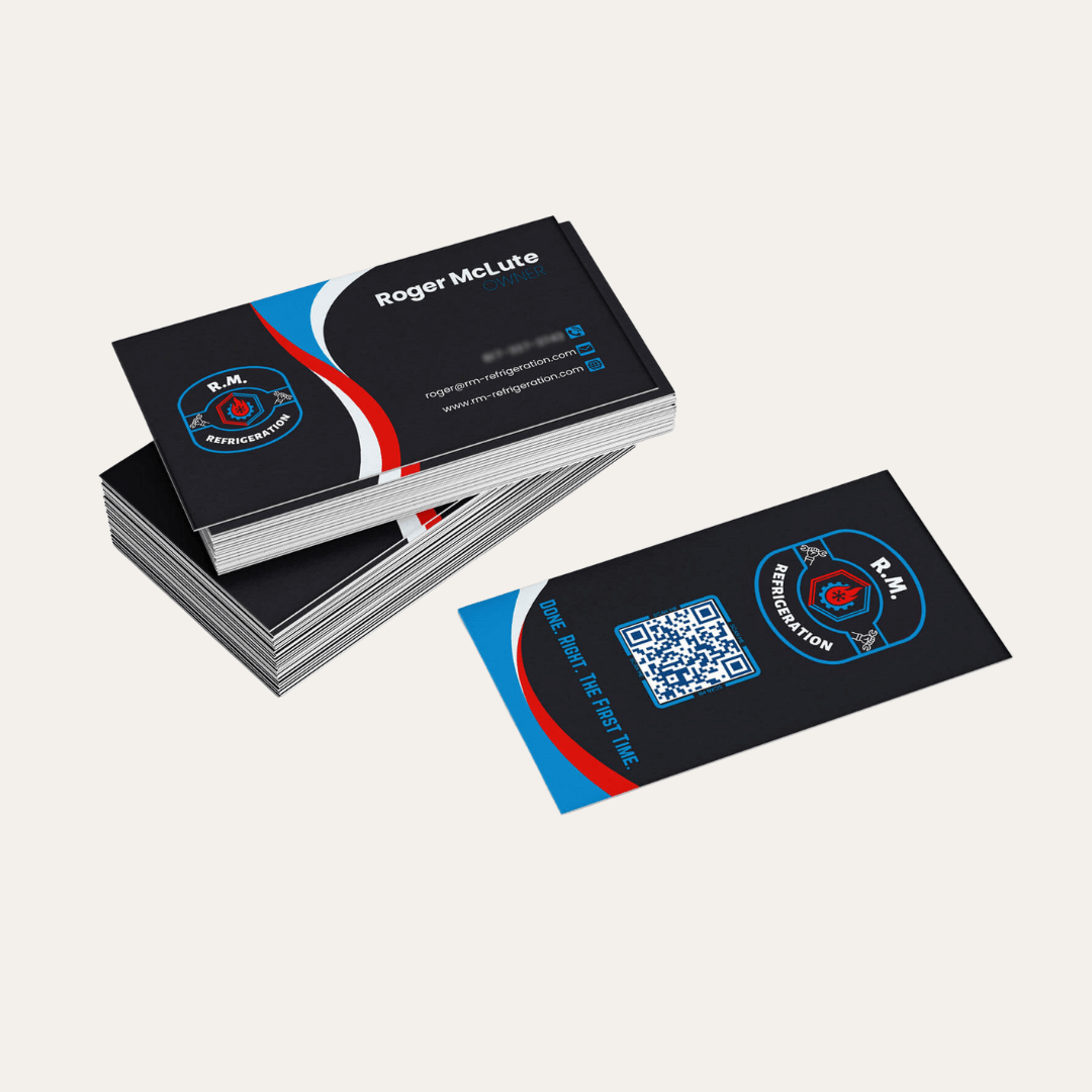 RM Refrigeration HVAC Business Cards