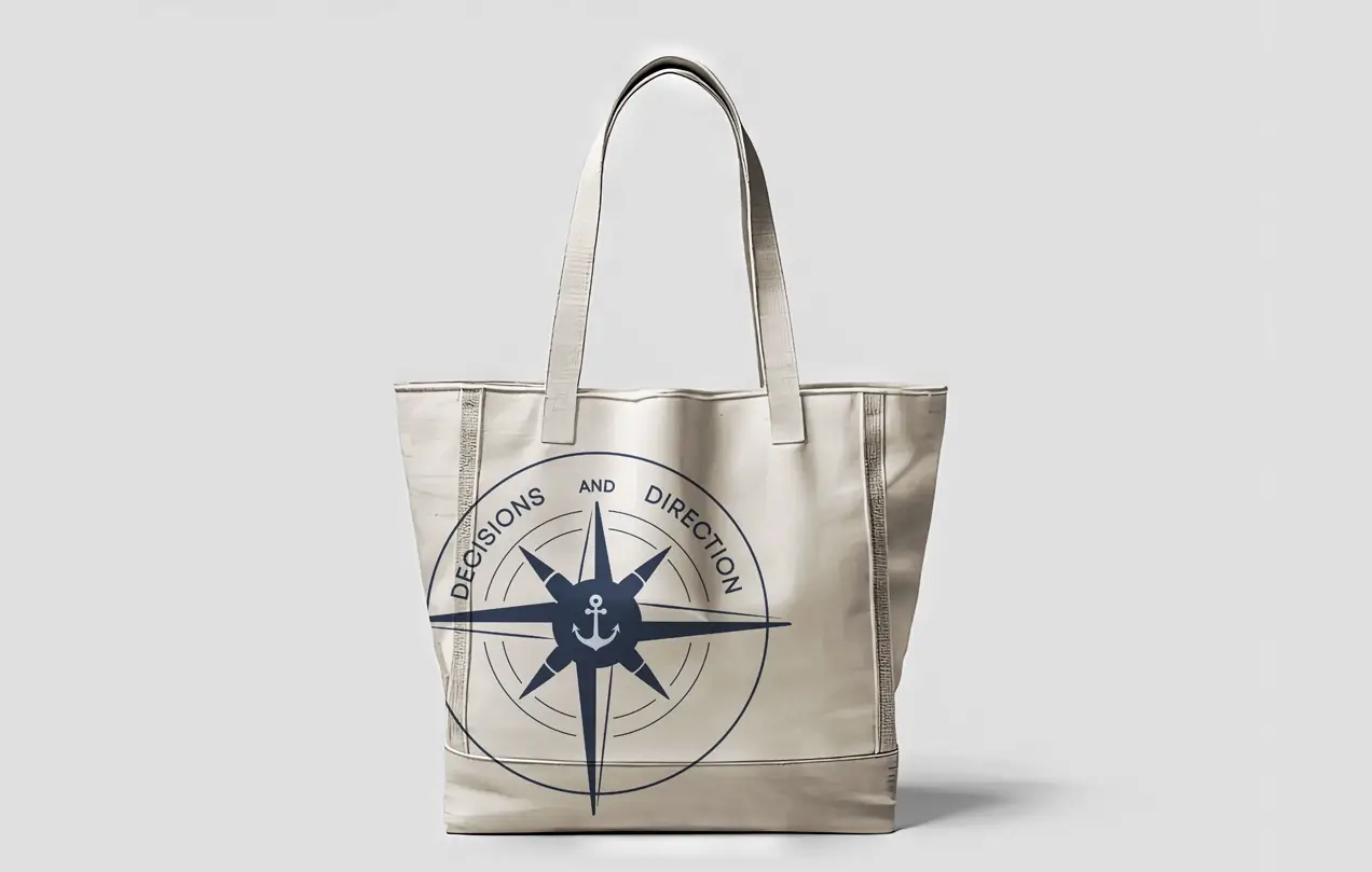 Logo on Tote mockup of podcast